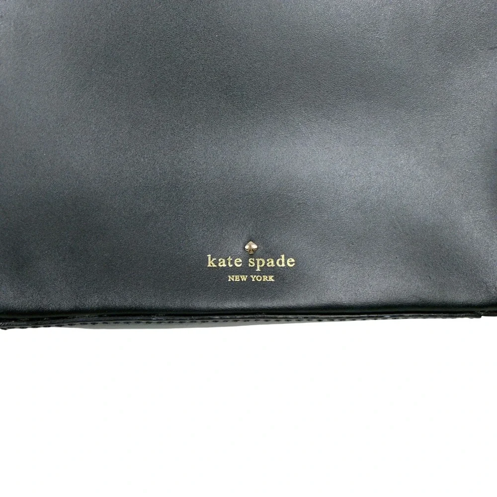 Kate Spade New York Black Leather Crossbody Bag *Flawed*